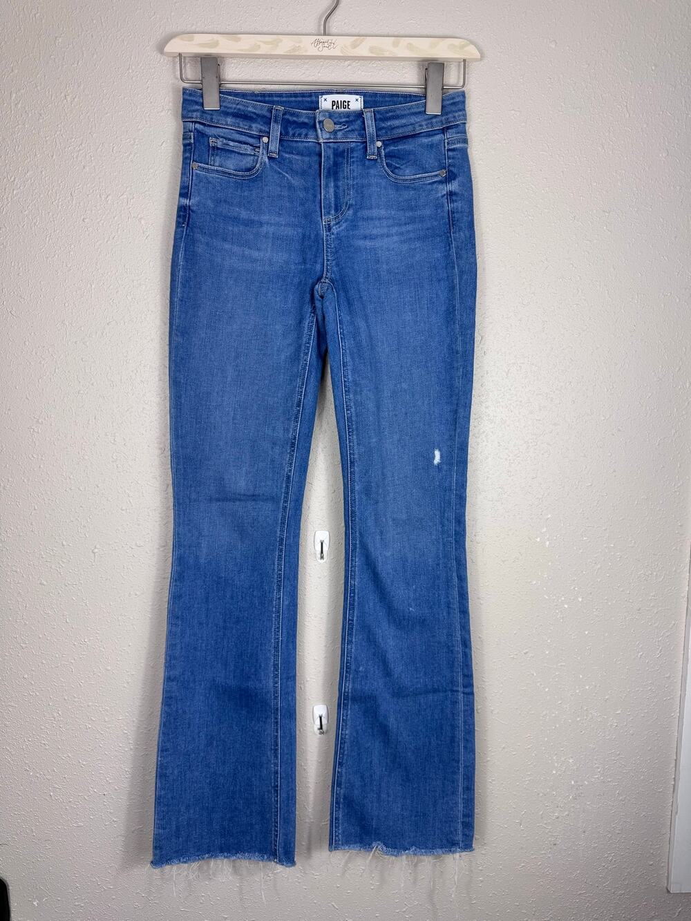 Paige Manhattan Bootcut Raw Hem Jeans Womens Size 26
